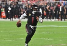 Kyler Murray no entrenará el miércoles por una lesión en el pie