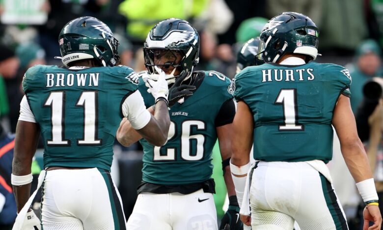Saquon Barkley, AJ Brown, Jalen Hurts se reúnen para intentar arreglar la ofensiva Saquon Barkley, AJ Brown, Jalen Hurts se reúnen para intentar arreglar la ofensiva
