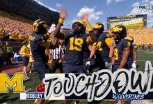 Bryce Underwood encontró a Donaven McCulley por un TD de 29 yardas para expandir el liderazgo de Michigan en Wisconsin