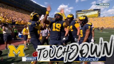 Bryce Underwood encontró a Donaven McCulley por un TD de 29 yardas para expandir el liderazgo de Michigan en Wisconsin