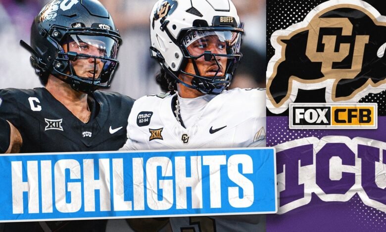 Buffaloes de Colorado vs. TCU Ranas con cuernos Highlights | Foot College Football