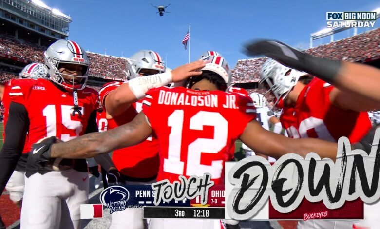 CJ Donaldson anotó un touchdown de una yarda para ampliar la ventaja de Ohio State sobre Penn State CJ Donaldson anotó un touchdown de una yarda para ampliar la ventaja de Ohio State sobre Penn State