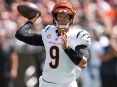 Fuente: El QB de los Bengals, Joe Burrow, no será activado para los Patriots