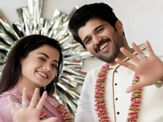 Rashmika Mandanna bendice al presunto esposo Vijay Deverkonda, su novia se emociona en el evento