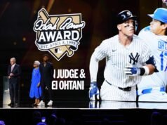 Shohei Ohtani, tarjeta histórica conmemorativa del premio MVP del juez Aaron revelada por Topps