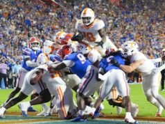 El No. 20 Tennessee aplastó a Florida en la primera mitad, ganando
