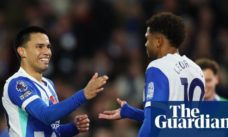 Diego Gómez anota mientras Brighton le da una lección al Leeds | primera división Diego Gómez anota mientras Brighton le da una lección al Leeds | primera división