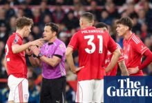 Sean Dyche furioso por la decisión de esquina del primer partido del United después de que se detuviera Forest | primera división