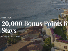 20,000 puntos de bonificación cuando se hospeda más de dos noches y gasta $2,000 en casas y villas de Marriott