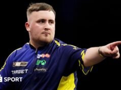 Luke Littler ingresa al Grand Slam de Dardos en octavos de final cuando Michael van Gerwen se retira.