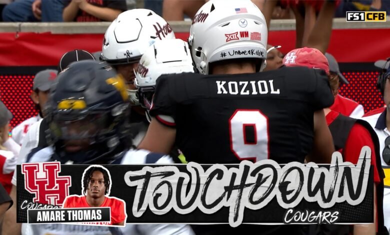 Amare Thomas de Houston atrapó un touchdown de 9 yardas para empatar el juego con West Virginia Amare Thomas de Houston atrapó un touchdown de 9 yardas para empatar el juego con West Virginia