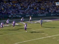 Bryce Underwood corrió para un touchdown de nueve yardas para extender la ventaja de Michigan a 14-6 sobre Northwestern.