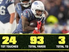 ¿Cuál es el valor comercial de fantasía de TreVeyon Henderson después de 3 TD para Patriots vs. Jets?