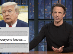 Seth Meyers analiza el largo discurso de Trump sobre Epstein en Truth Social