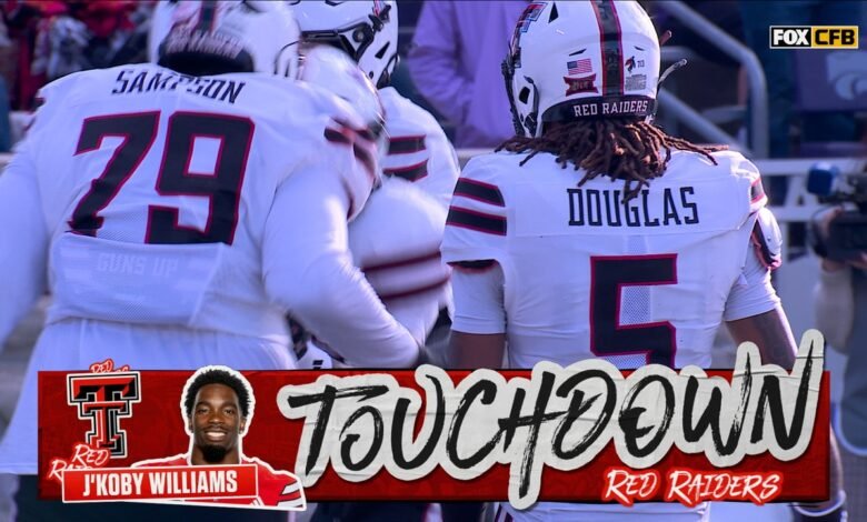 J’Koby Williams corrió para un touchdown de 41 yardas, ampliando la ventaja de Texas Tech sobre Kansas State J’Koby Williams corrió para un touchdown de 41 yardas, ampliando la ventaja de Texas Tech sobre Kansas State