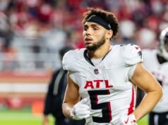 Drake London entre los 11 jugadores de los Falcons que no practicaron