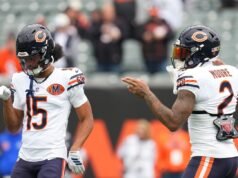 Los Bears practican sin WR Rome Odunze y DJ Moore