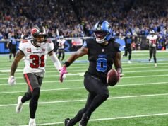 Jahmyr Gibbs rompe el récord de la NFL de Barry Sanders de más touchdowns terrestres antes de los 24 años.