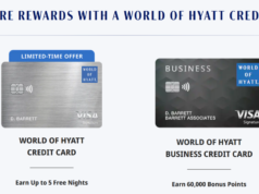 Tarjeta de consumo de marca compartida Hyatt & Chase con hasta 5 premios Cat 1: 4 noches gratis