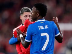 Dimite Gianluca Prestianni; Declaración racista de Vini Jr.; Partido de vuelta Real Madrid-Benfica