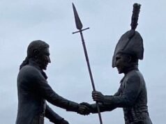 Estatuas de Lewis y Clark en Clarksville, Indiana