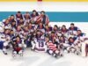 El equipo de hockey masculino estadounidense visita la Casa Blanca, el presidente Trump