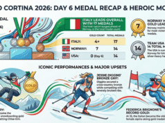 Resumen del día 6 de los Juegos Olímpicos de Invierno de 2026: aspectos destacados clave e historias de EE. UU. Chloe Kim Silver en Halfpipe molesta, Diggins Bronze Grit, la anfitriona Italia se dispara (Resumen del 12 de febrero)