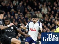 Guardiola se queja del primer gol de Solanke después de que el Manchester City se adelantara 2-0 | Tottenham Hotspur