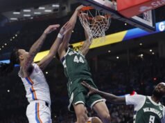 El primer doblete de Ousmane Dieng ayudó a los Bucks a superar a los Thunder