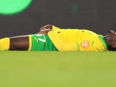 El delantero de los Socceroos Mohamed Touré sufrió una lesión en la ingle mientras jugaba con el Norwich City en la Championship