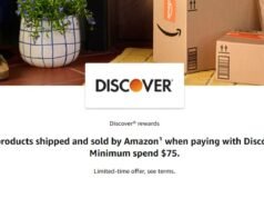 Obtenga $10 de descuento de $75 cuando canjee 1 punto Discover