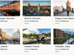 Reserve premios globales seleccionados a partir de 17,5 000 puntos de ida y vuelta