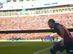 Bernal marcó el primer gol del Barcelona, de Jong duplicó la diferencia