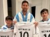 Lionel Messi y sus hijos recibieron un regalo especial del ex astro del Barcelona Neymar