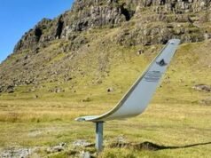 Monumento a la Doctrina de la Mecánica de Aeronaves en Kálvafelstadur, Islandia
