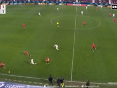 Osasuna marcó el 2-1 para el Real Madrid en el minuto 90
