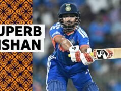 Kishan anotó un rápido 77 para India