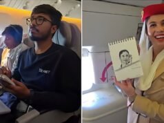 Un viajero dibuja en secreto a una azafata en pleno vuelo y publica en línea para encontrarla: ¿un gesto lindo o simplemente espeluznante?