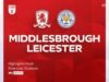 Middlesbrough-Leicester 1-1