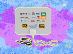 Oferta de antena de TV interior ultradelgada amplificada Mohu Leaf: $ 49,99