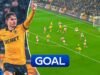 ¡¿El juego ha comenzado?! Bueno marcó un gol impresionante para reducir a la mitad el déficit de los Wolves ante el Arsenal