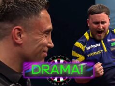 ‘¡OH! ¡Mira el alivio!’ | ¡El momento en que Littler sobrevive al partido de dardos de Price en la semifinal!