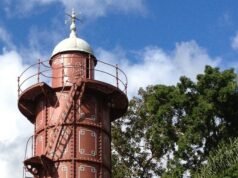 Torre de extracción de gas en West End