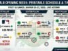Calendario de apertura de MLB 2026: PDF imprimible, canales de TV y guía de transmisión