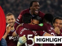 El West Ham alcanzó los cuartos de final tras derrotar al Brentford en los penaltis