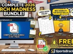 PDF de soporte de March Madness para imprimir gratis: el paquete completo de 2026