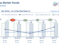 Las tarifas de flete aéreo están aumentando en medio del conflicto en Medio Oriente, con una reducción de la capacidad y un aumento de los costos del combustible.