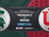 Dónde ver Michigan State vs Indiana: canal de televisión, transmisión, probabilidades, difusión, predicción, selecciones
