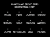 Carta identificadora de planetas y estrellas brillantes.