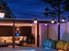 Cada bombilla de las nuevas luces para exteriores de Govee puede mostrar efectos multicolores